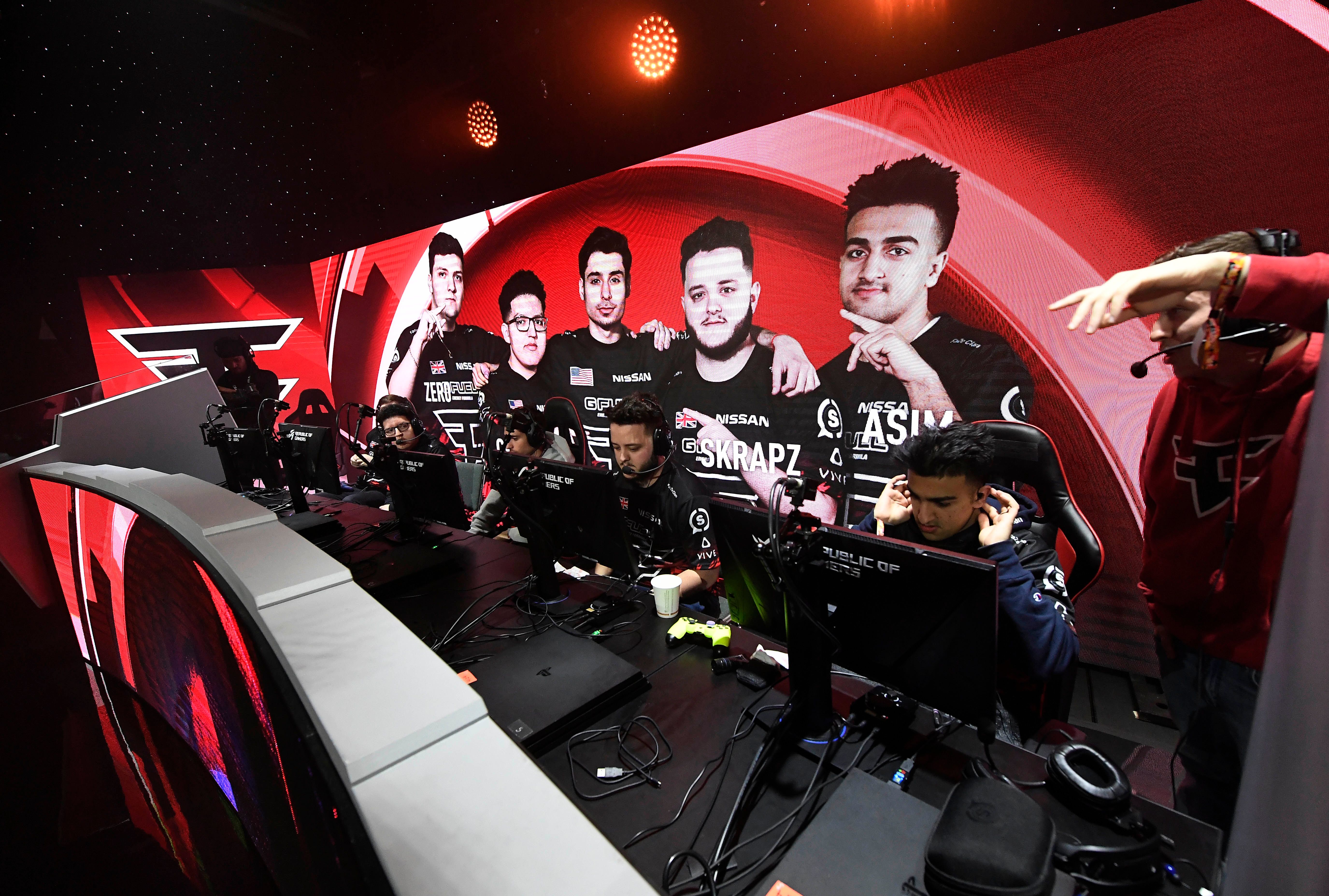 Members of FaZe Clan during a competition
