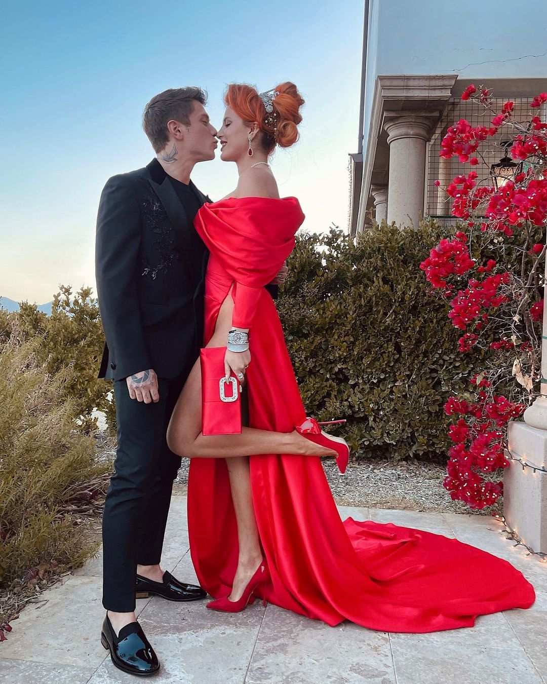 Bella Thorne and fiance during engagement