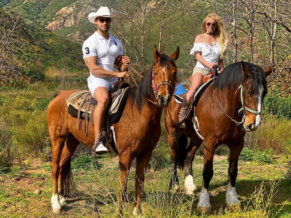 Britney Spears sat on horse with Sam Asgary