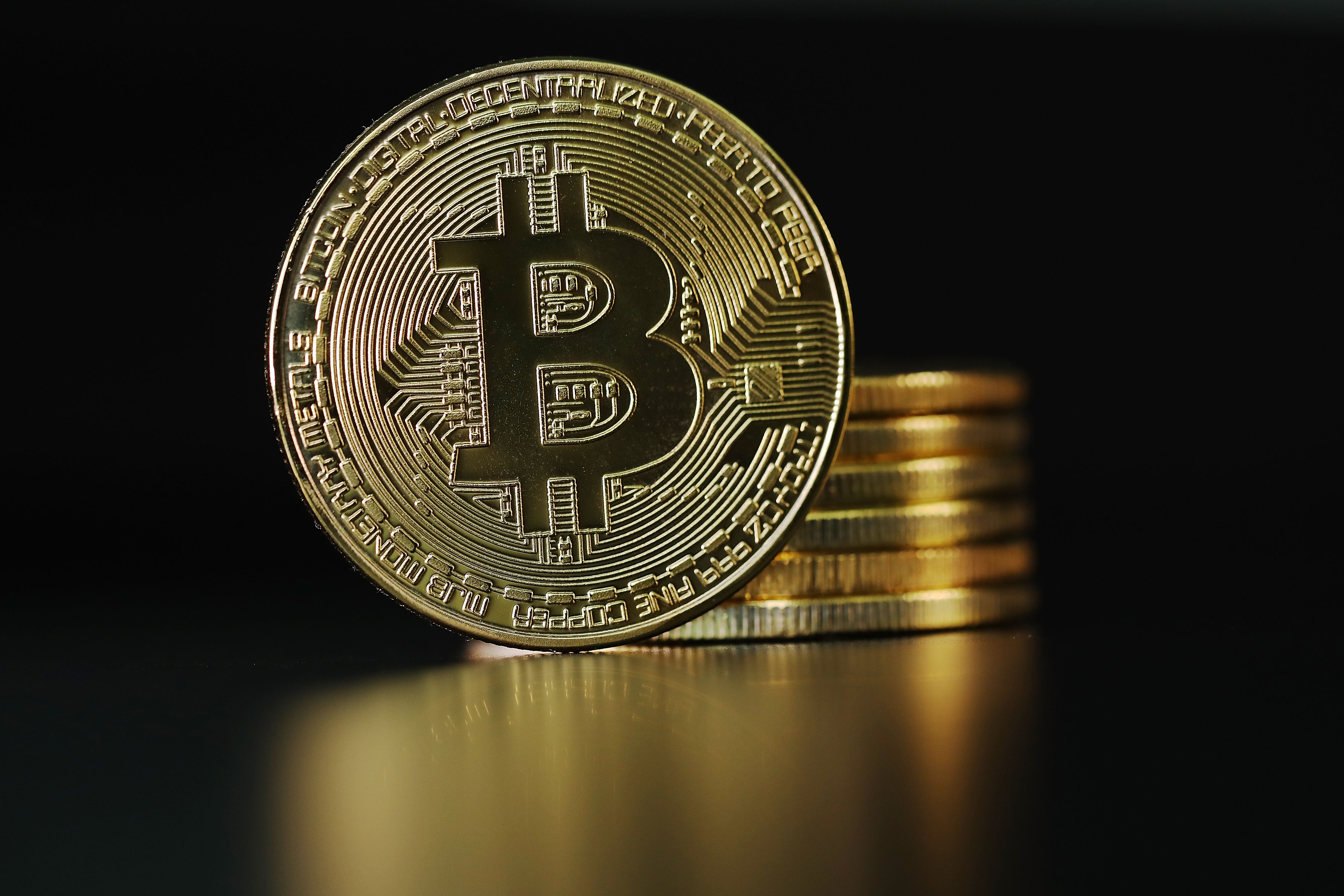 An image of the Bitcoin logo.