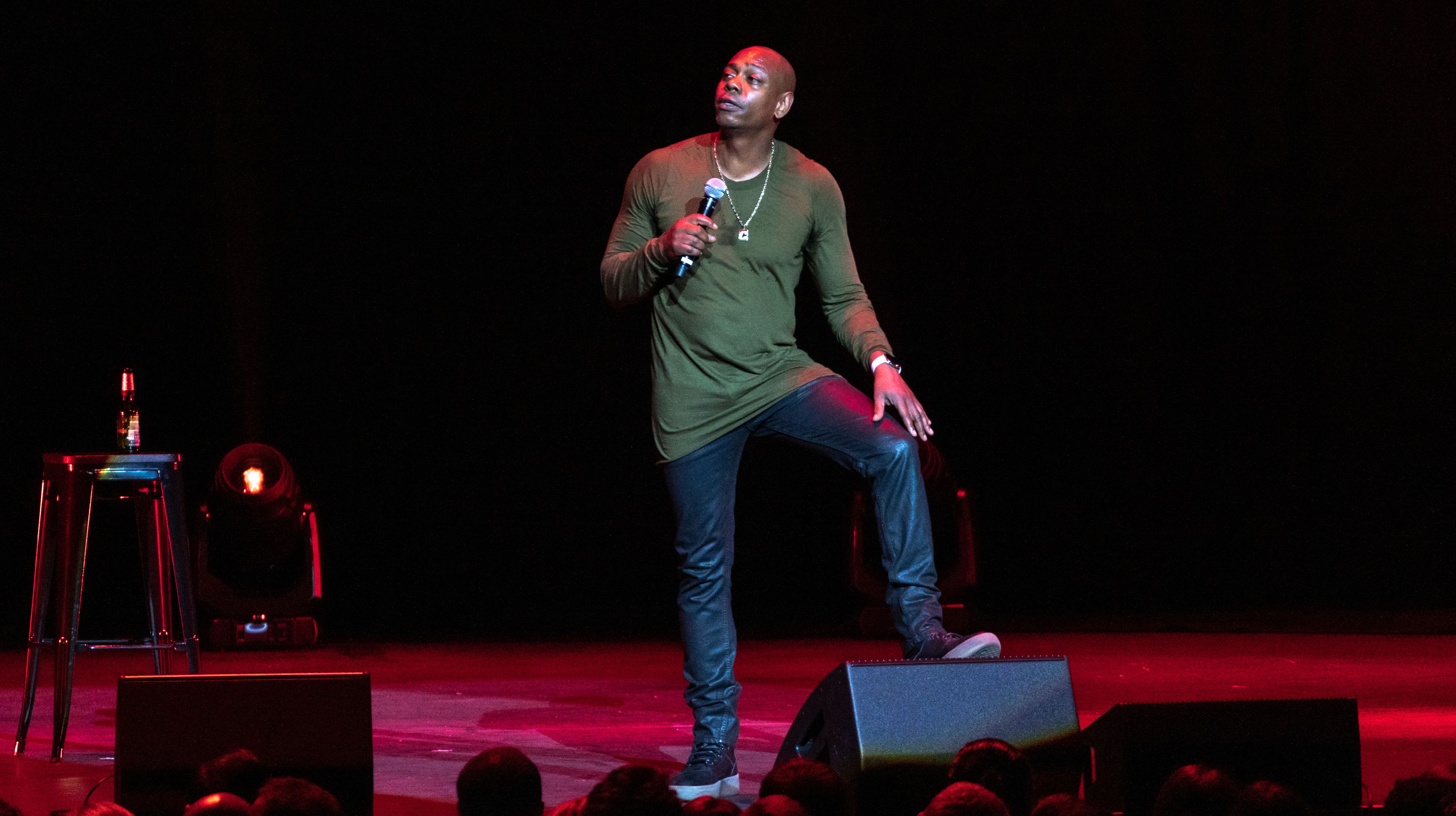 Dave Chappelle photographed performing live