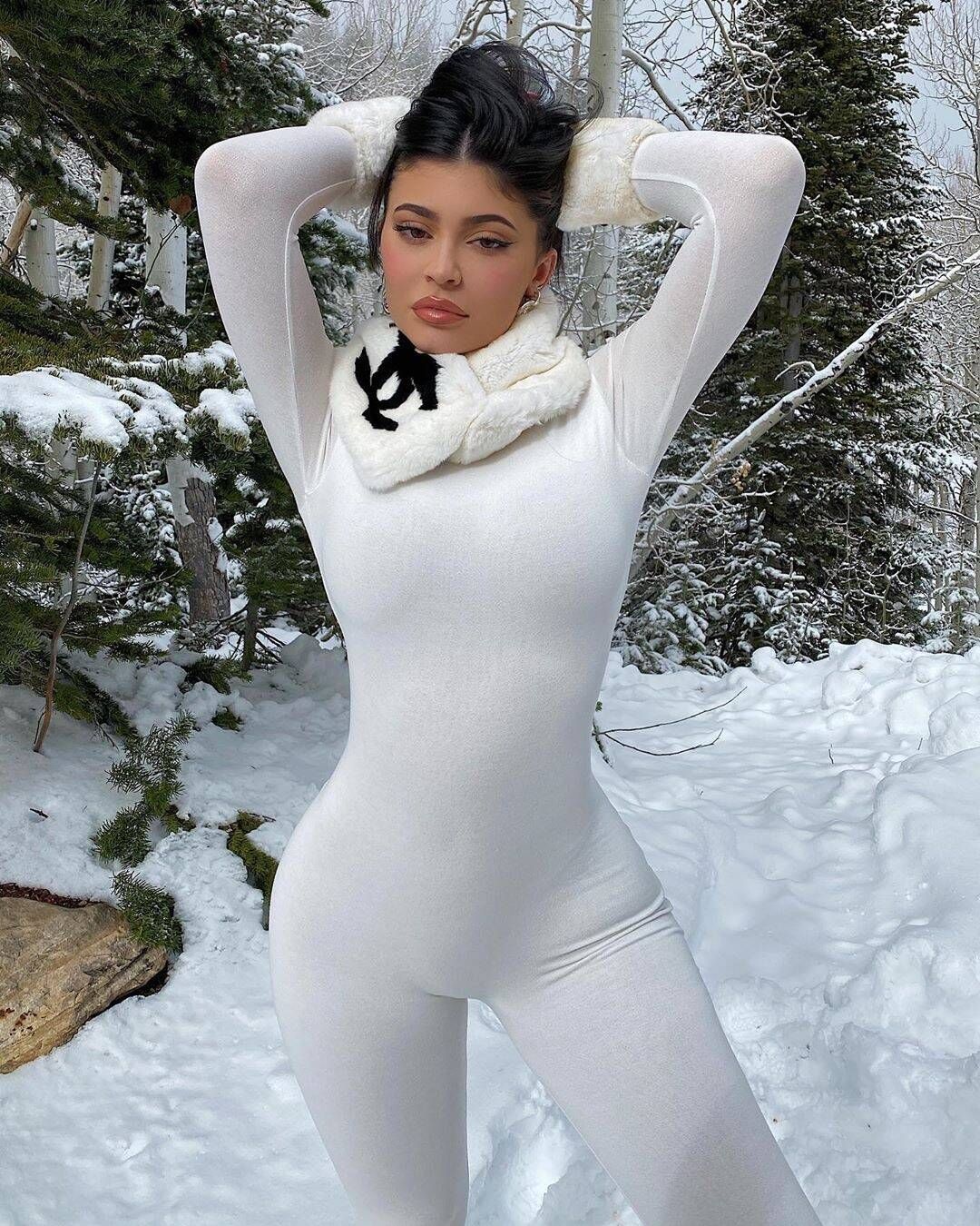Kylie Jenner in snow