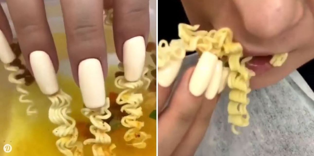 This Edible Ramen Noodle Manicure Is Proof Nail Art Has Gone Too Far