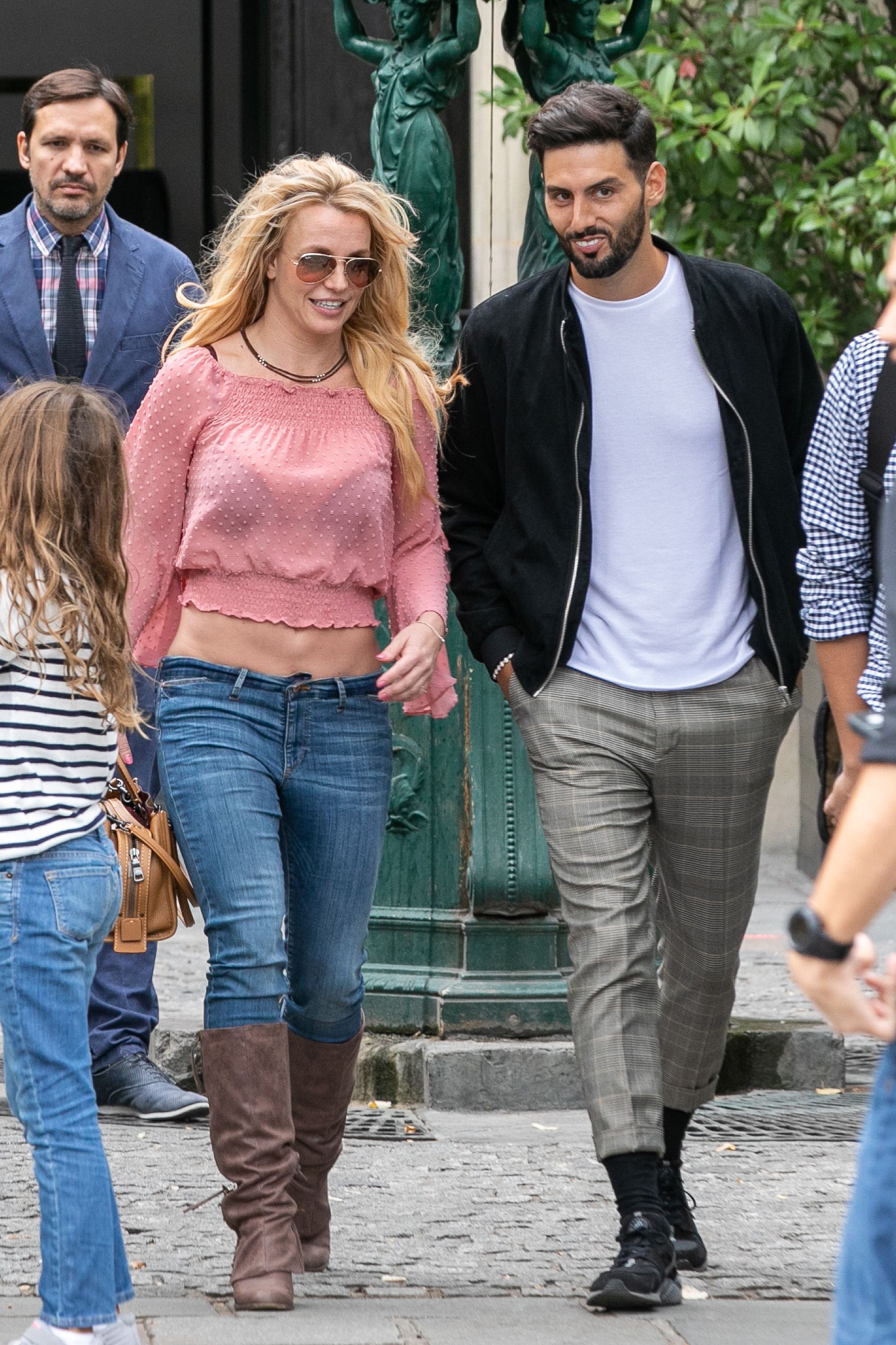 Britney and a man in the street