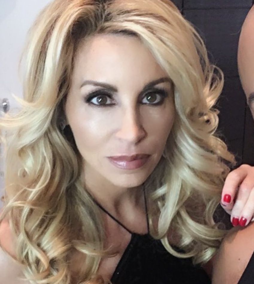 Camille Grammer is seen backstage at the 'RHOBH' season eight reunion.
