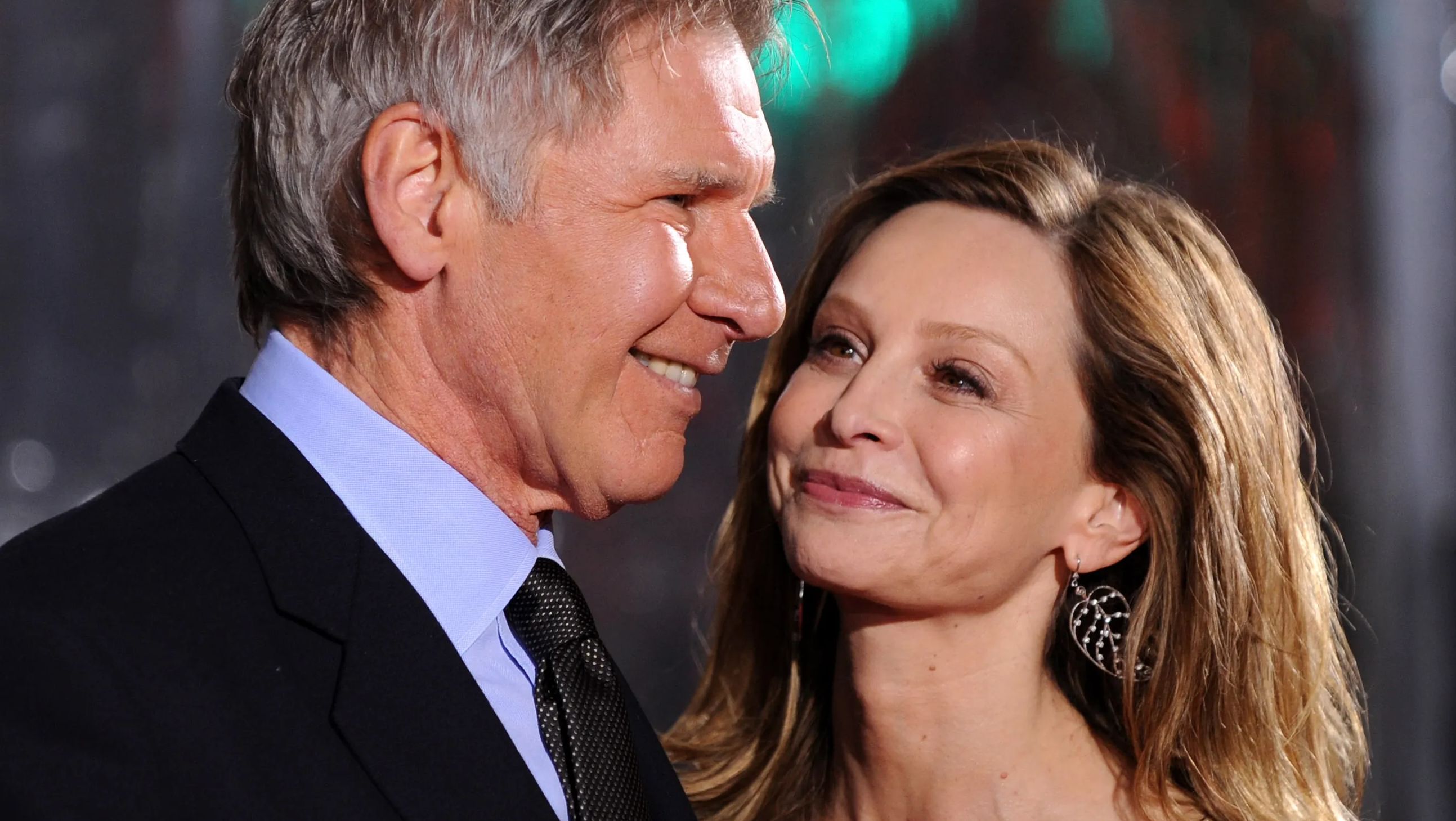 Harrison Ford and Calista Flockhart close up