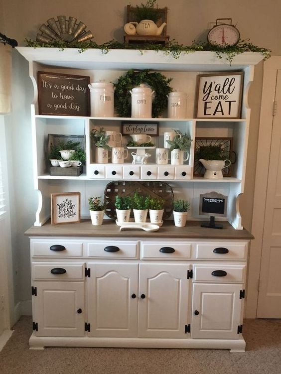 People Are Upcycling Old Kitchen, Farmhouse Kitchen Hutch