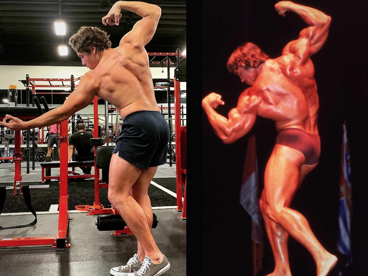 Arnold Schwarzenegger S Son Strikes His Famous Bodybuilding Pose
