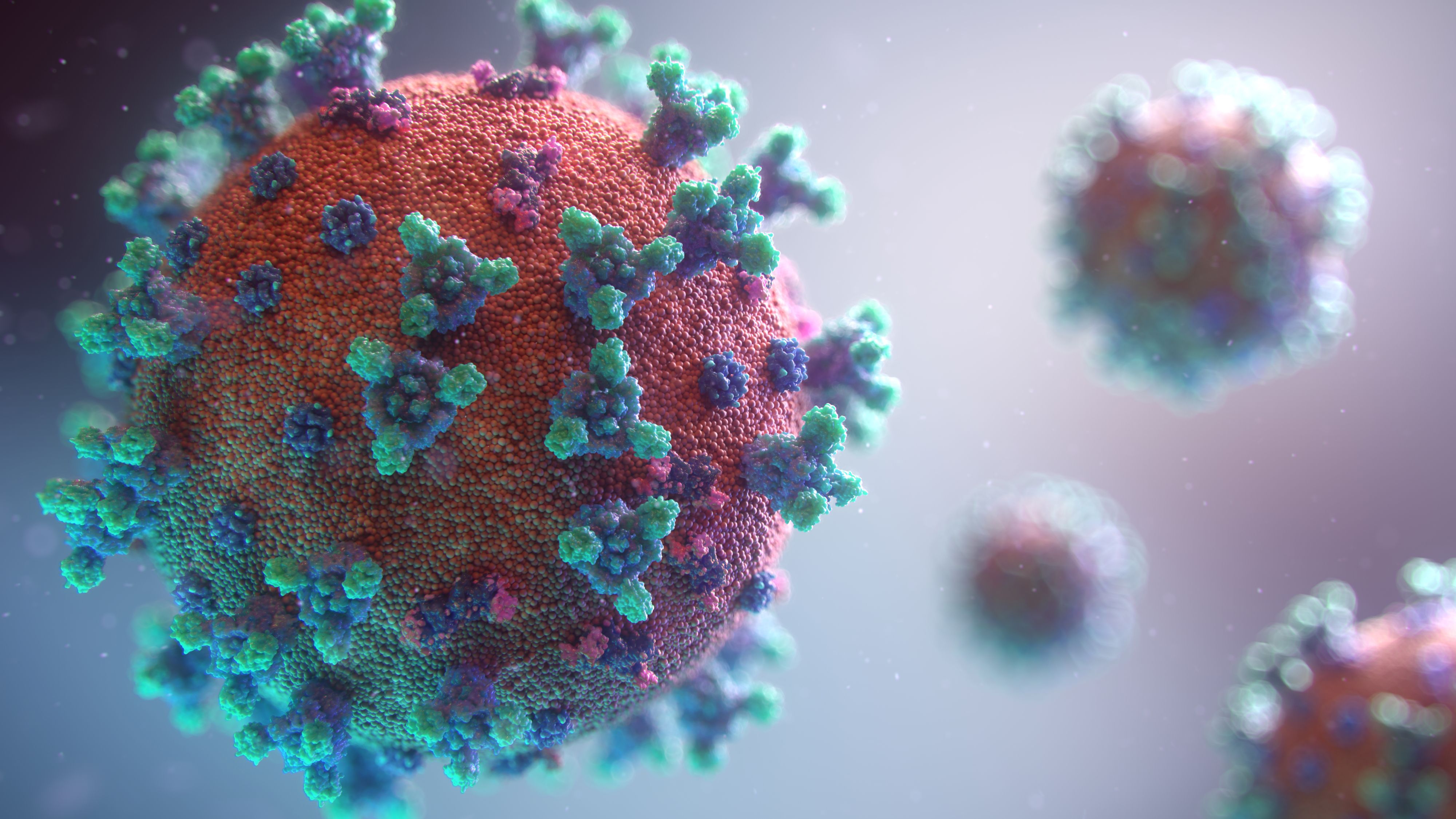 3D illustration of coronavirus. 