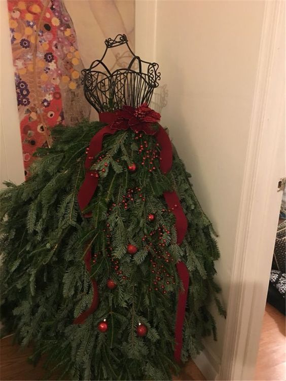 christmas tree that looks like a dress