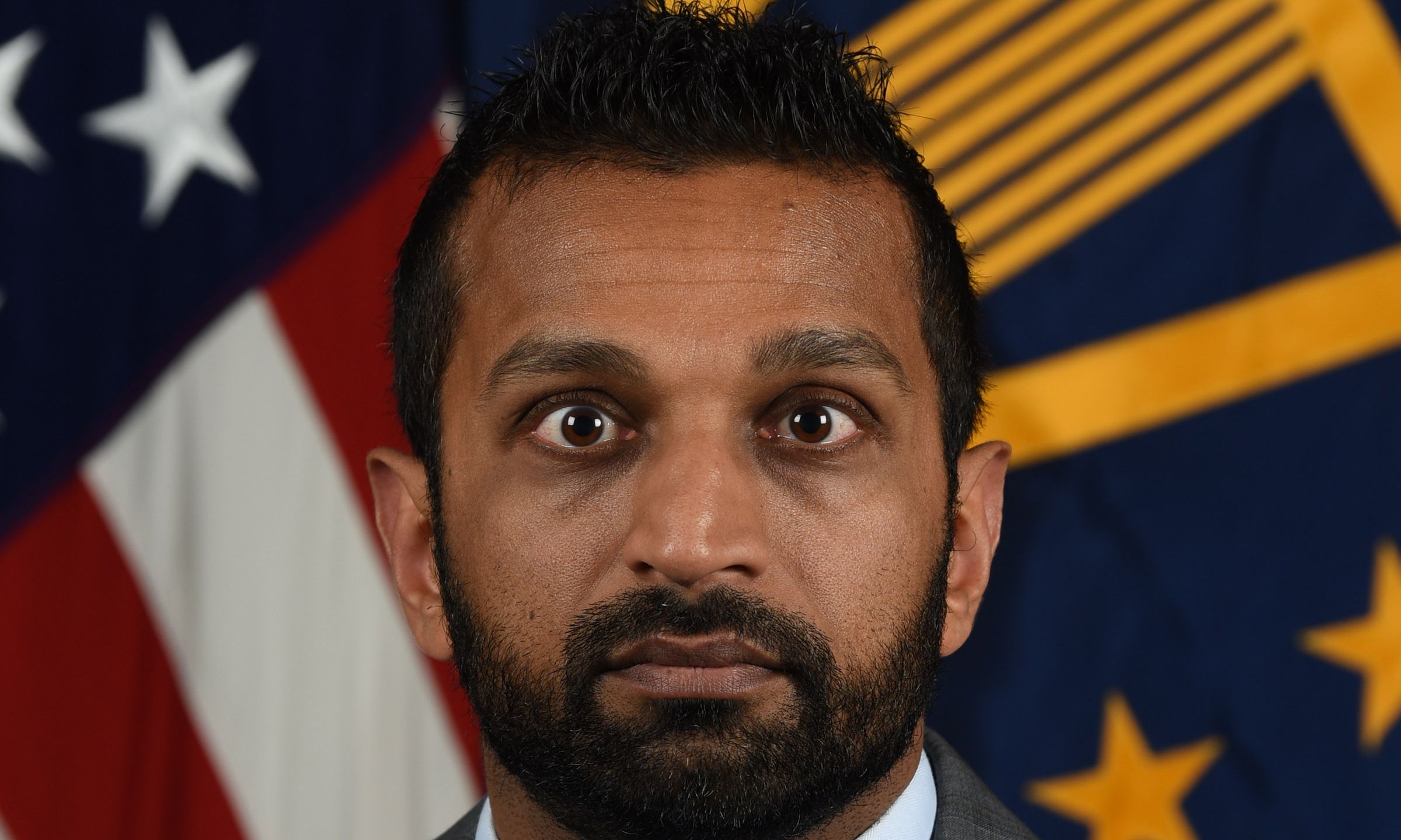 Former Trump administration official Kash Patel poses for a photograph.
