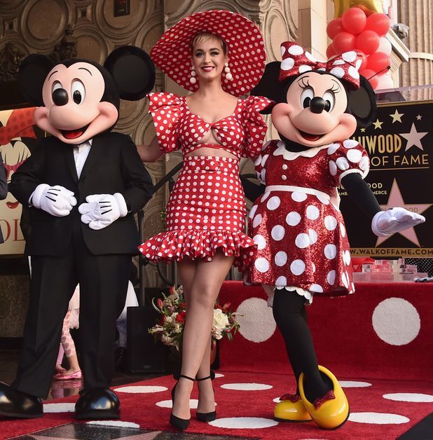 Katy Perry with Mickey and Minnie Mouse