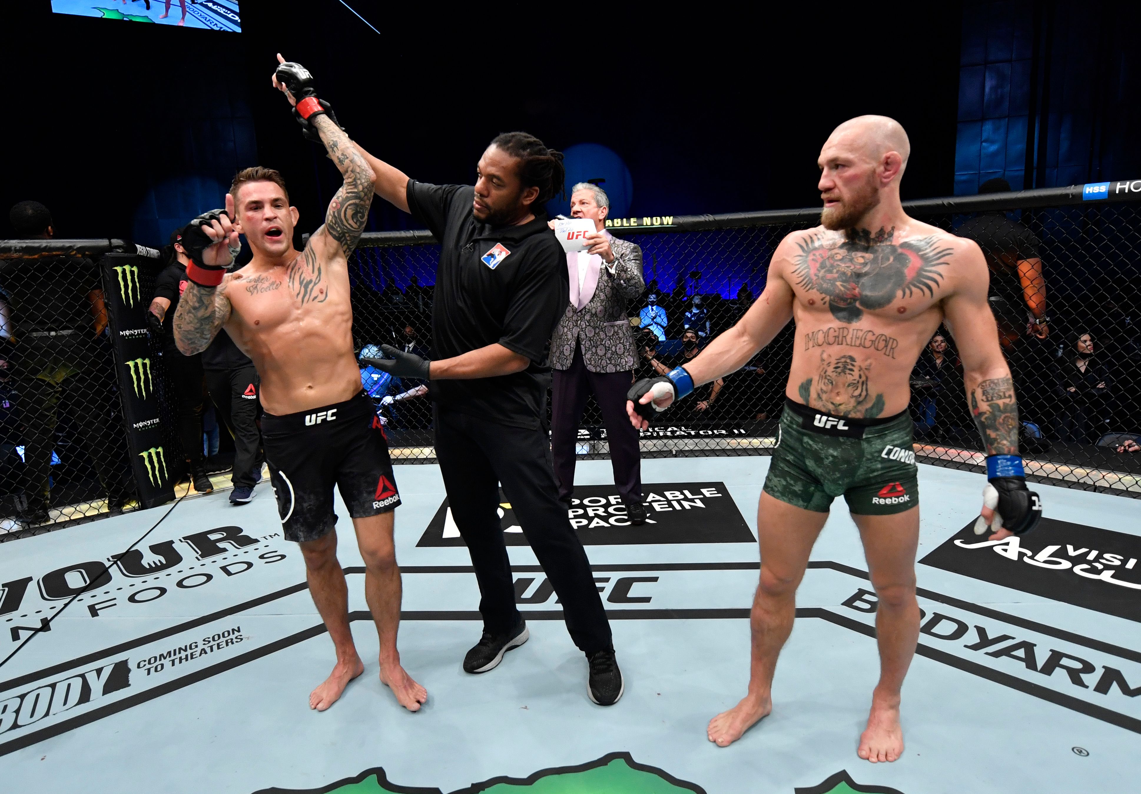 Dustin Poirier knocked out Conor McGregor in their most recent fight.