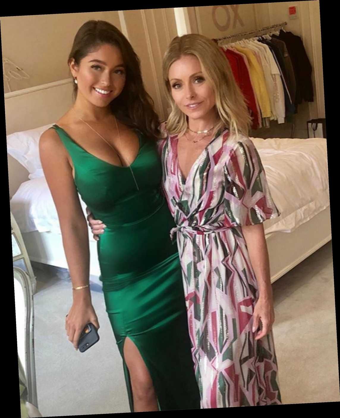 Kelly Ripa and Lola in prom outfits