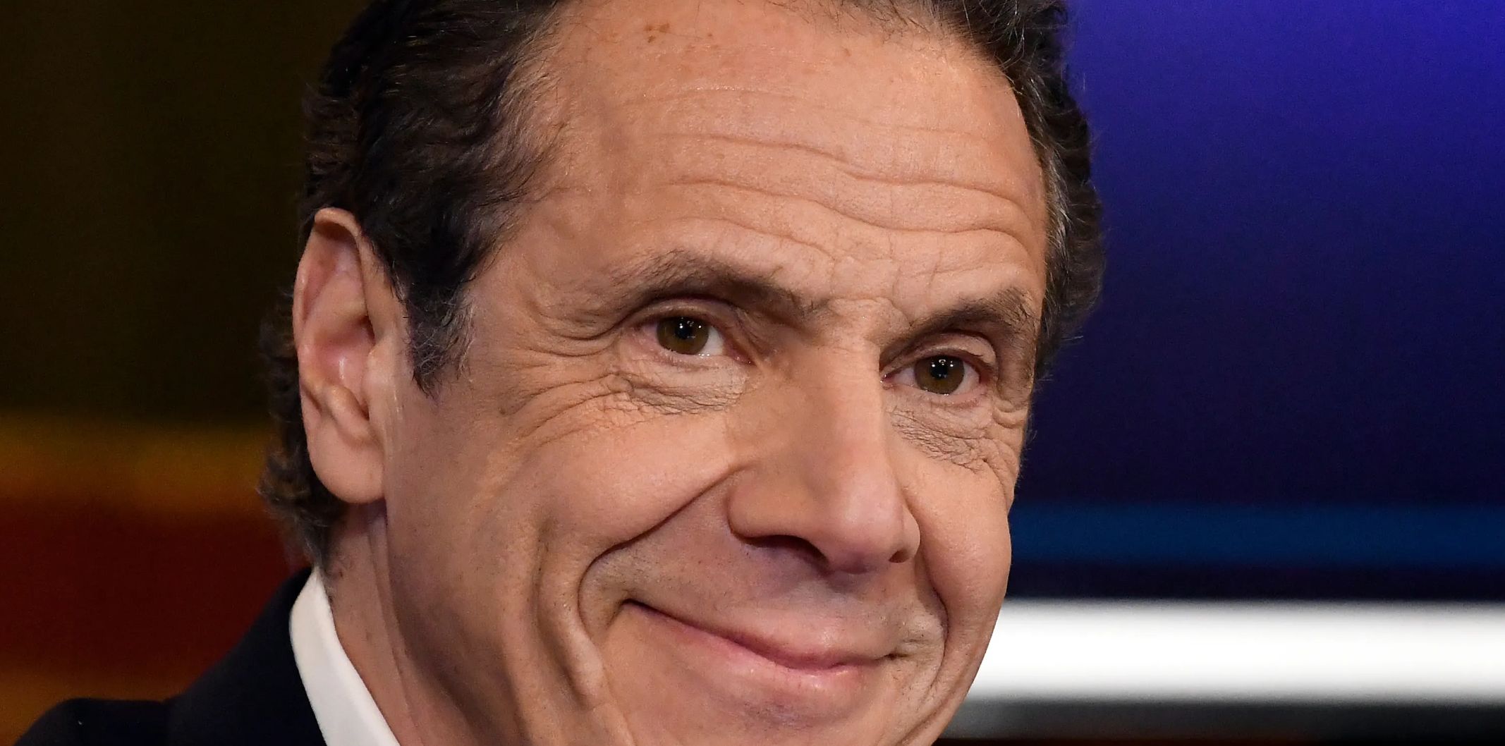 New York Gov. Andrew Cuomo holds a press conference. 