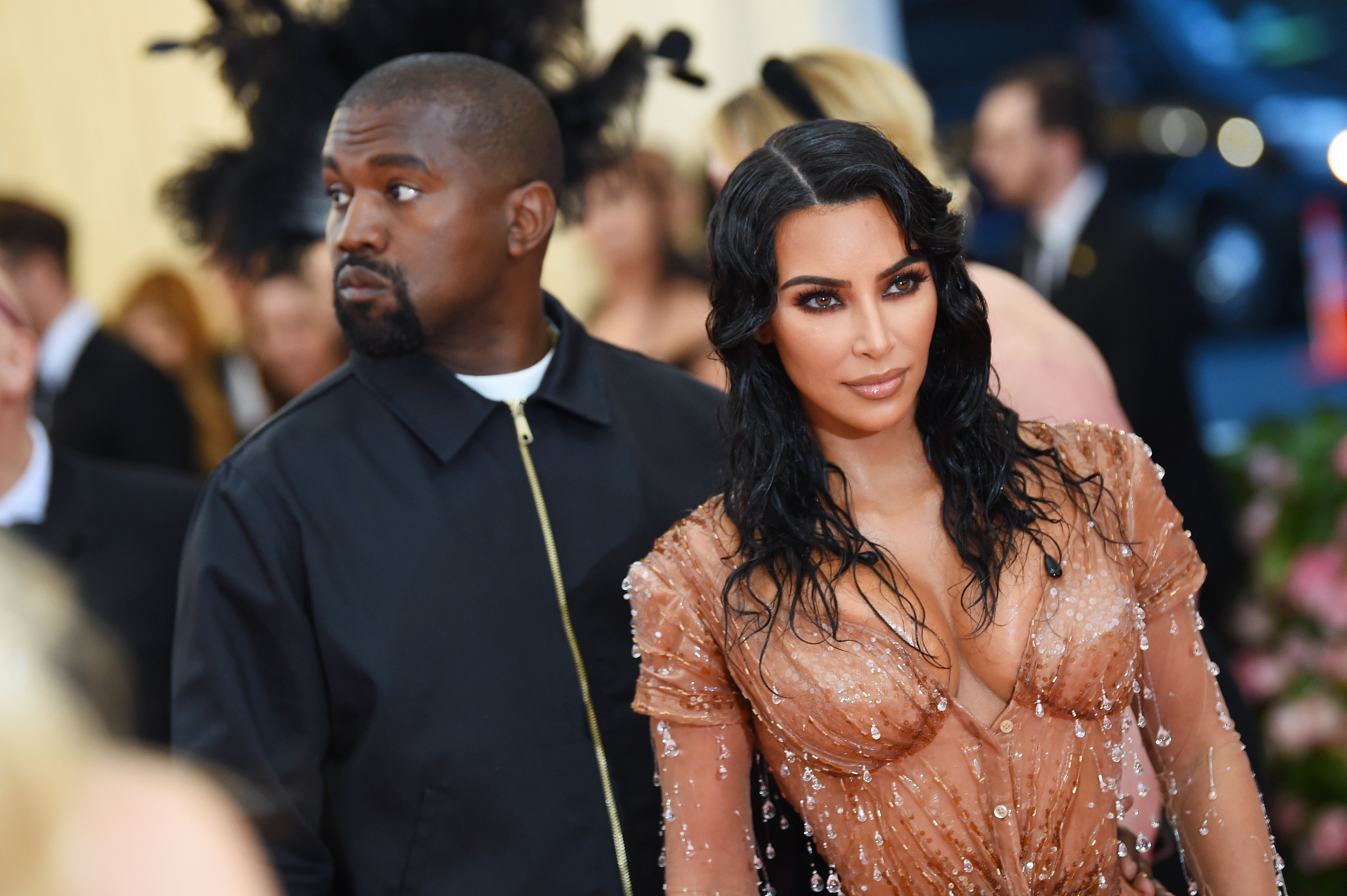Kim Kardashian West and Kanye West attend The 2019 Met Gala Celebrating Camp: Notes on Fashion at Metropolitan Museum of Art.