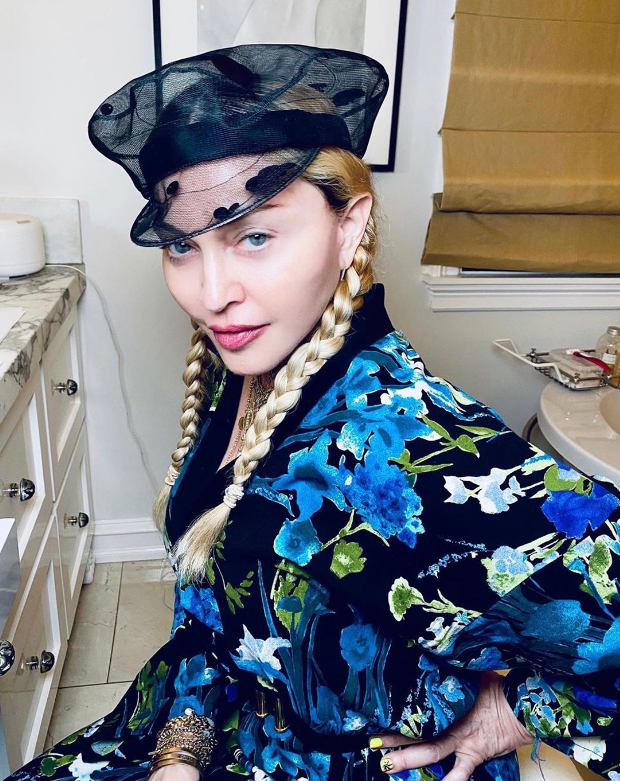 Madonna poses for a selfie