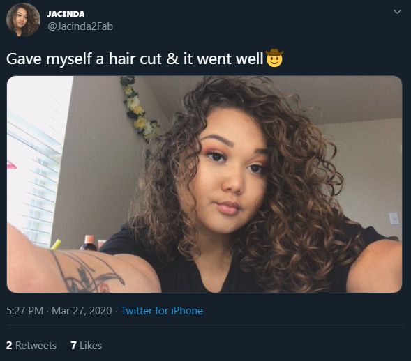 giving self haircut