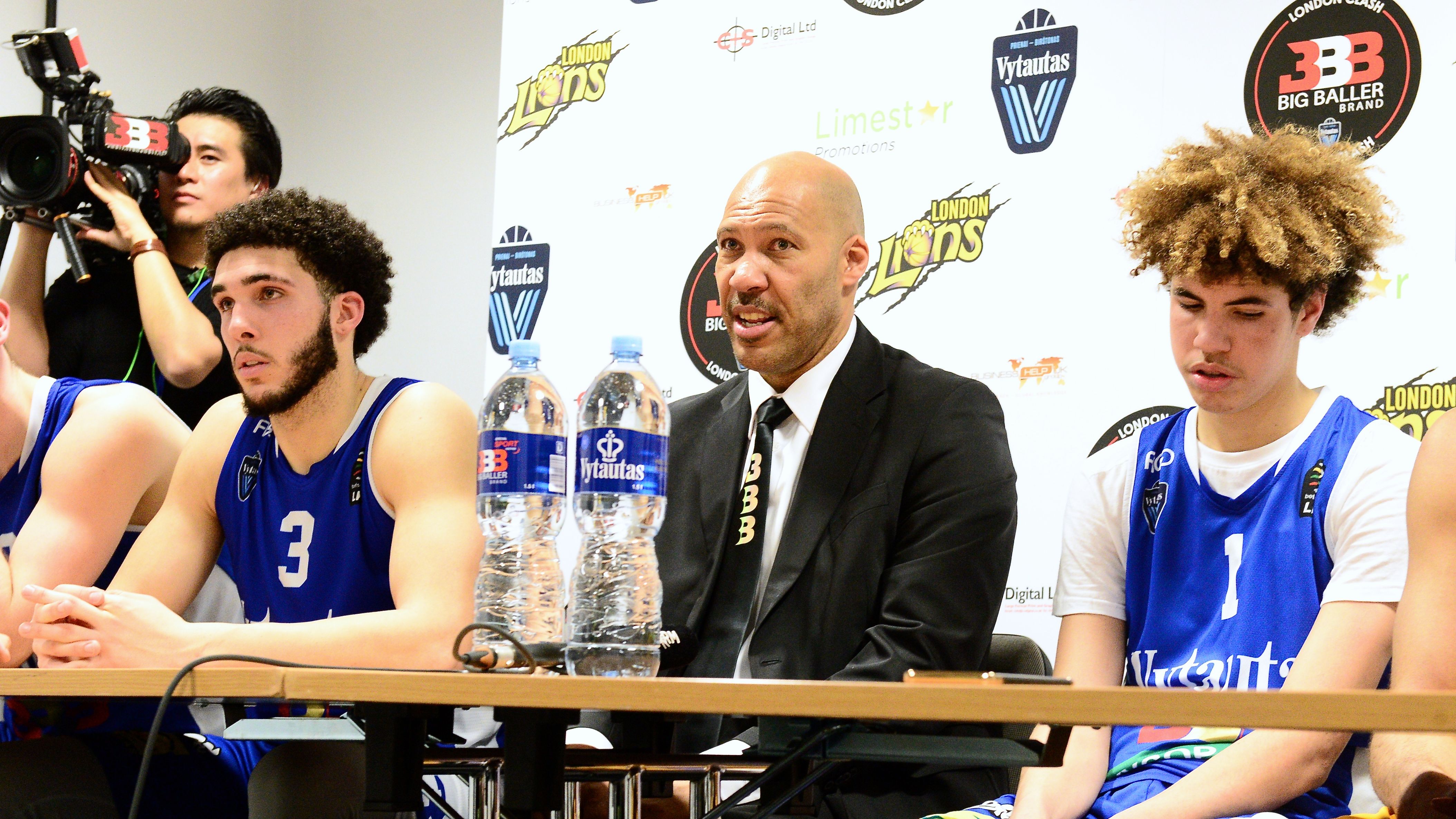 The Ball family at a post game press conference.