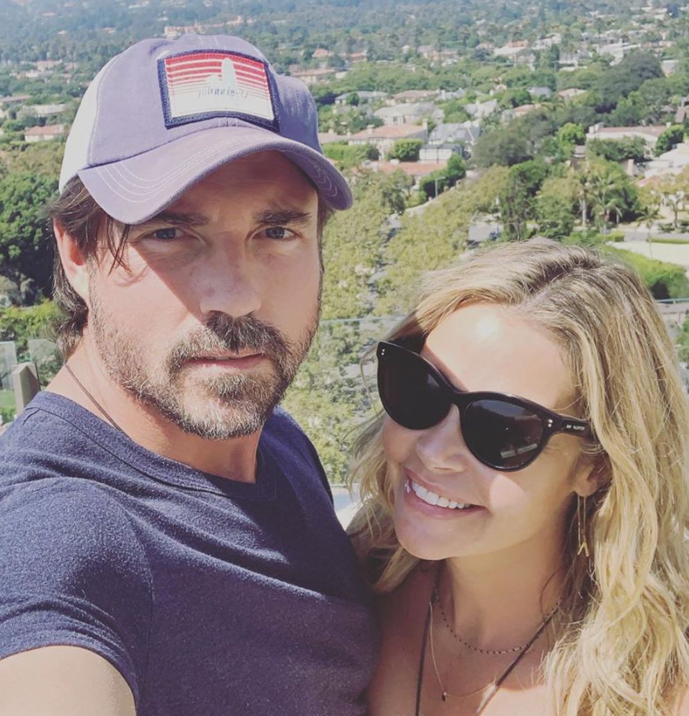 Aaron Phypers and Denise Richards pose in Los Angeles.