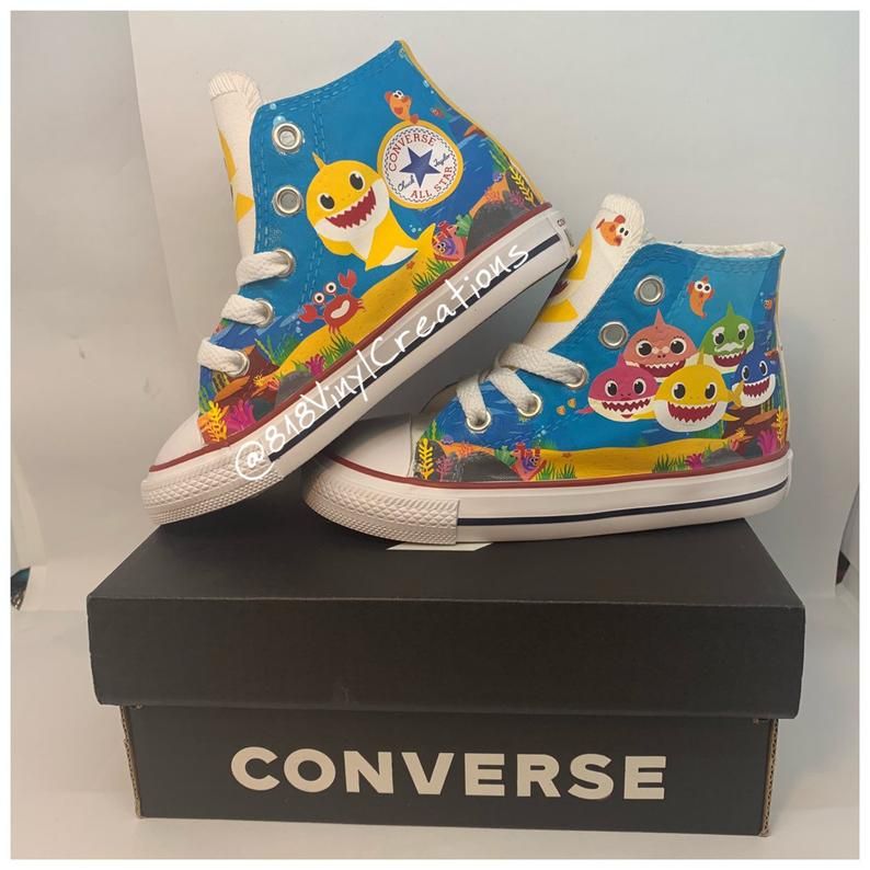 converse baby shark shoes