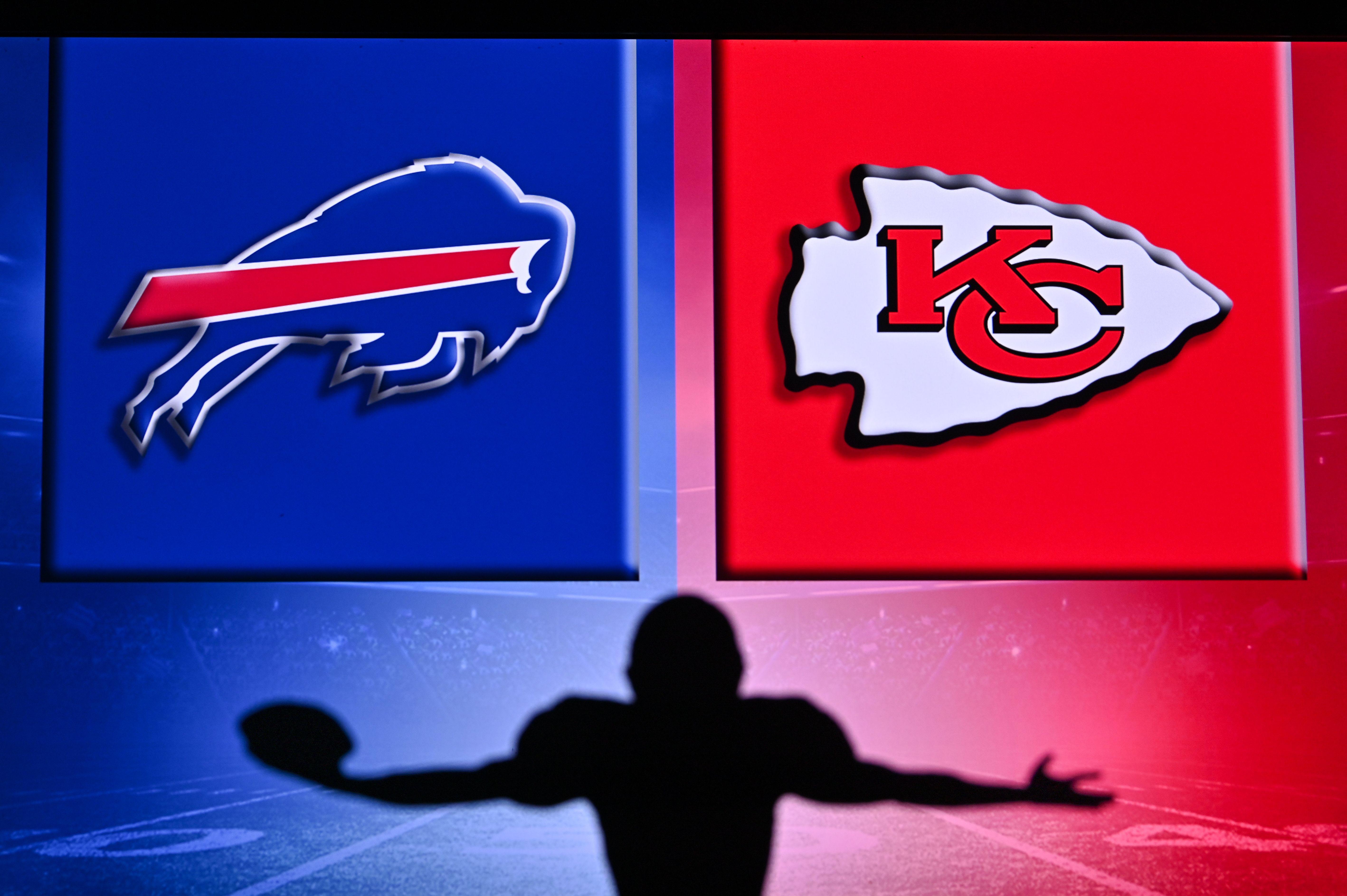 Buffalo Bills logo and the Kansas City Chiefs logo