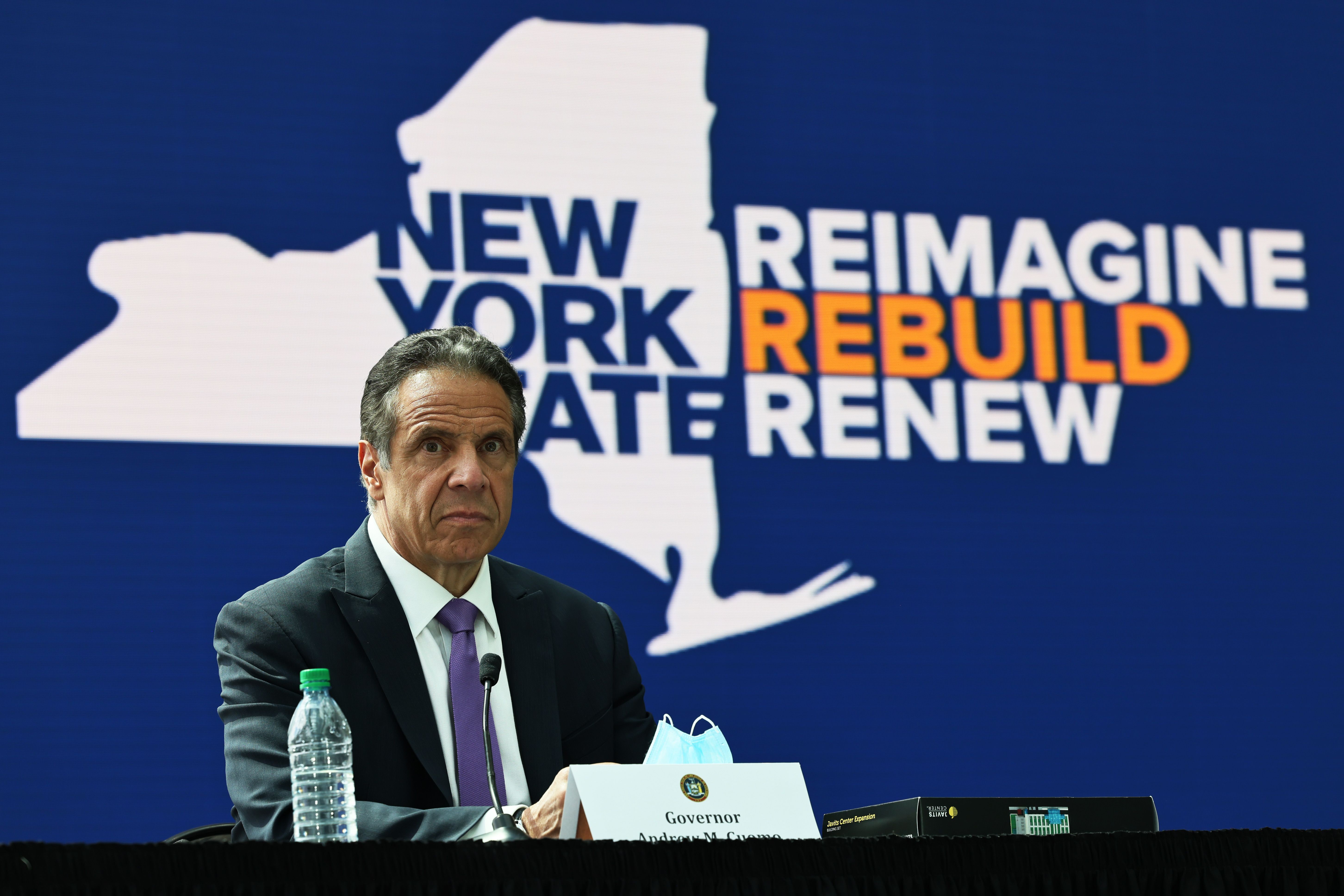 Andrew Cuomo appears at a conference.