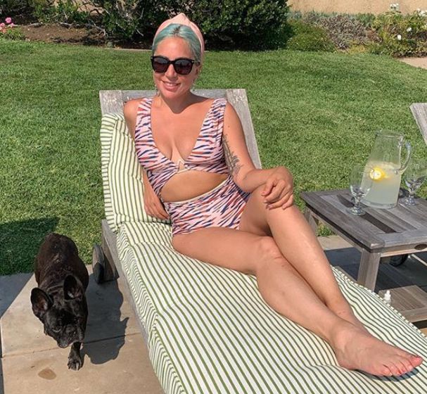 Lady Gaga smiles in a bikini for a photo on Instagram