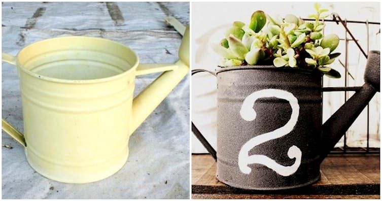 RUSTIC DECOR Vintage Tin Watering Can FRESH FLOWER MARKET Rustic Home Decor 
