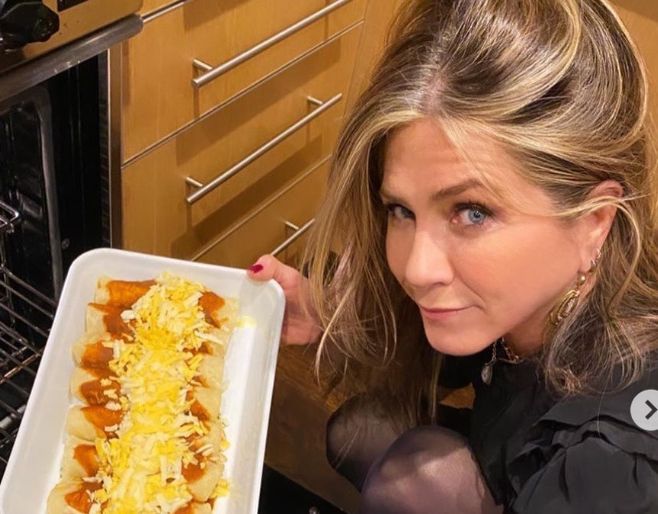 Jennifer Aniston cooking mexican food