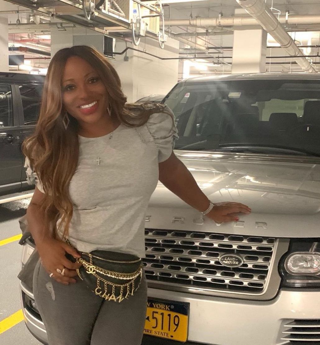Bershan Shaw poses with her Range Rover.