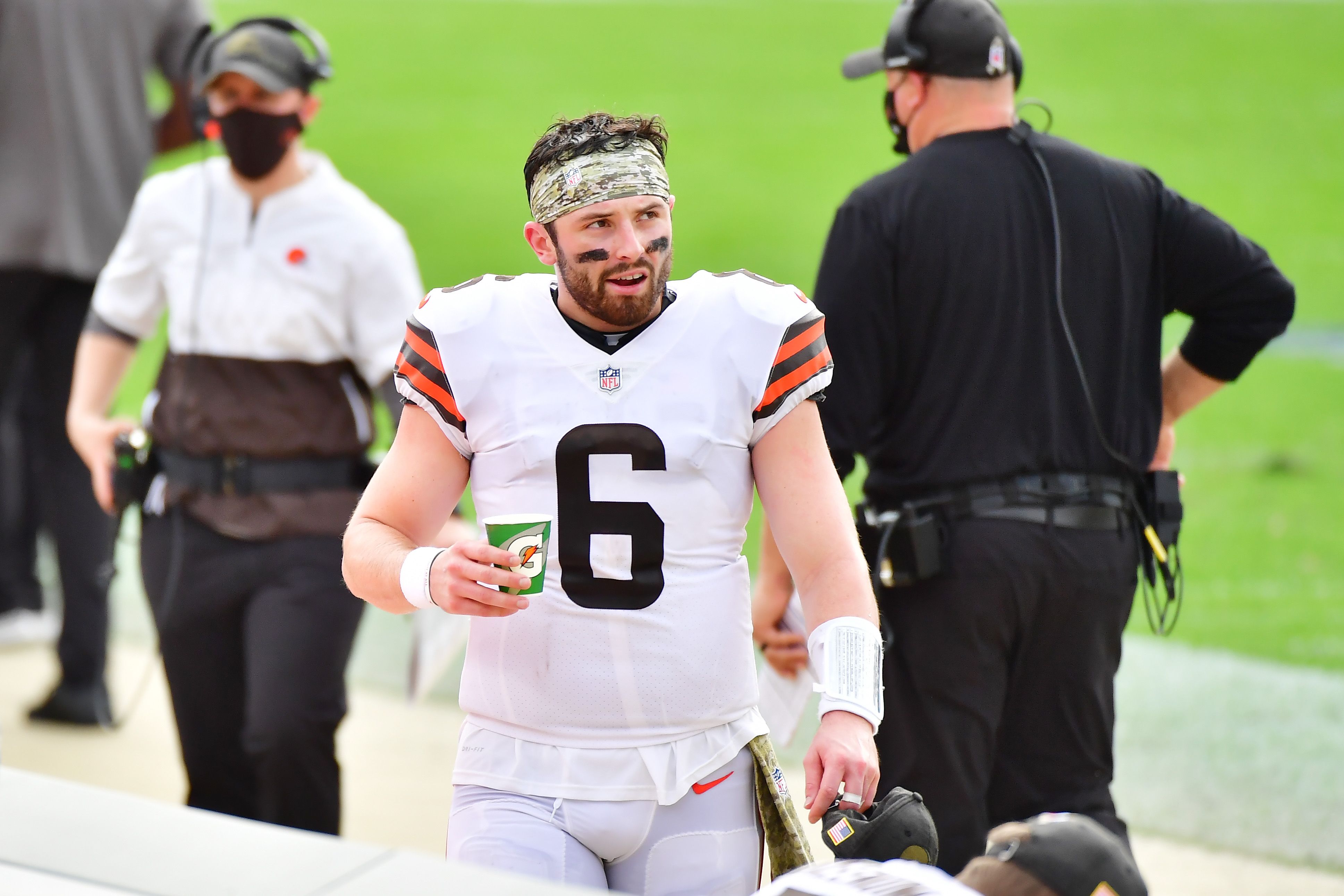 Baker Mayfield in an NFL game.