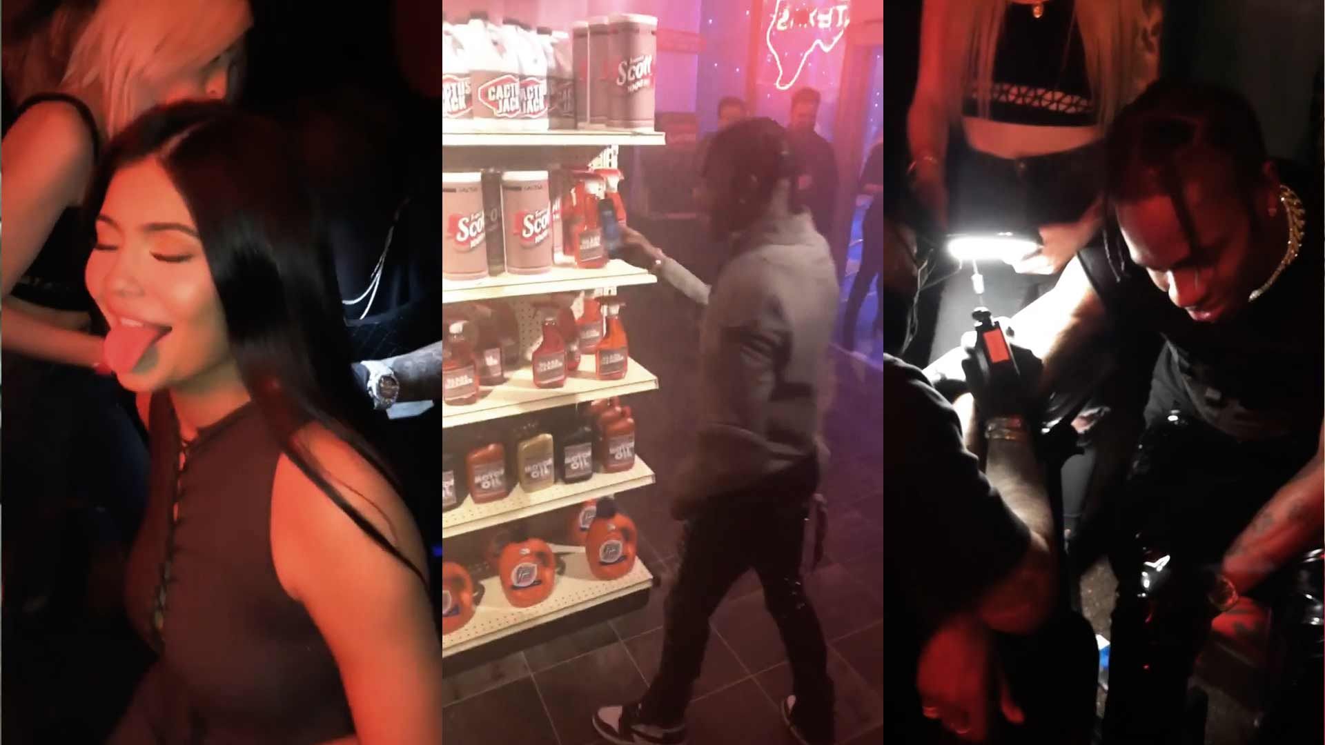 Kylie Jenner Throws Travis Scott A Gas Station Themed Birthday Bash.