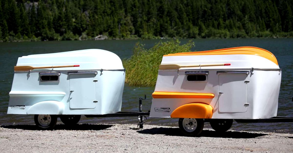 Vintage Camper With Detachable Row Boat Roof Makes Summer