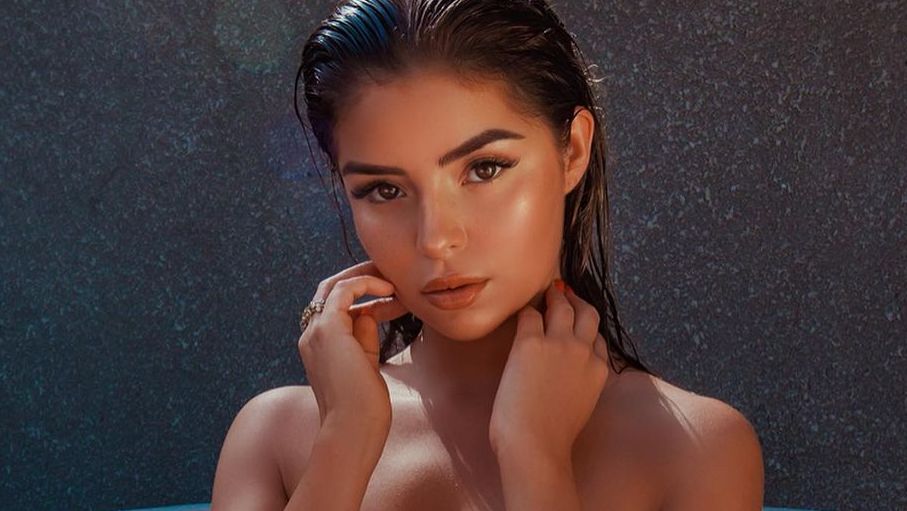 Demi Rose Is A Wet Dream In Barely There Gold Wrap Swimsuit On Instagram