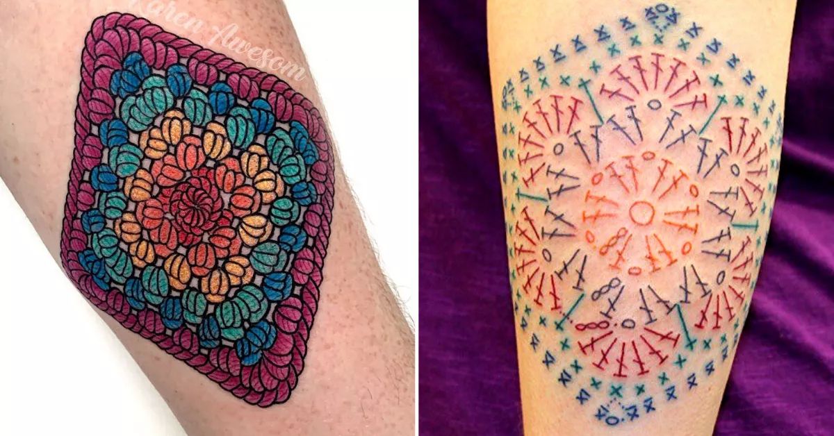 7+ Tattoos For Those Who Want To Wear Their Love For Crochet On Their