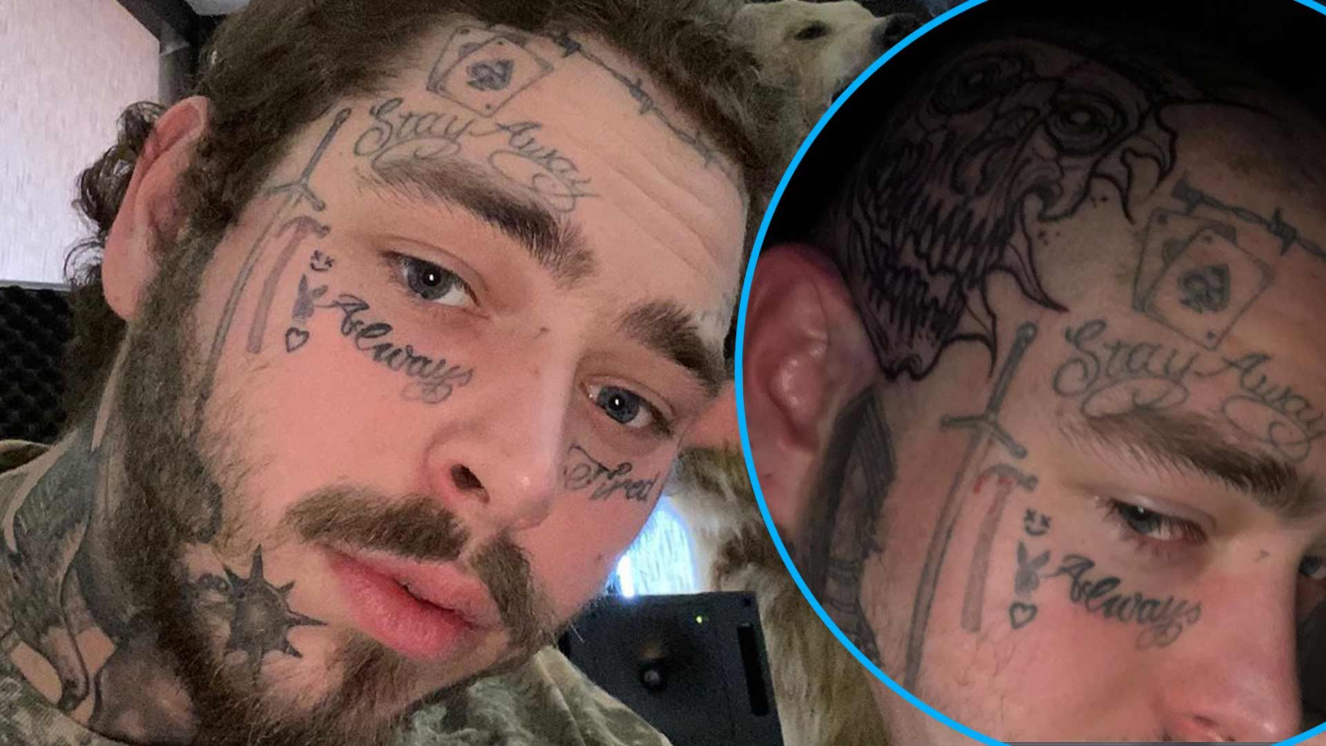 Post Malone Debuts New Massive Skull Tattoo On His Skull