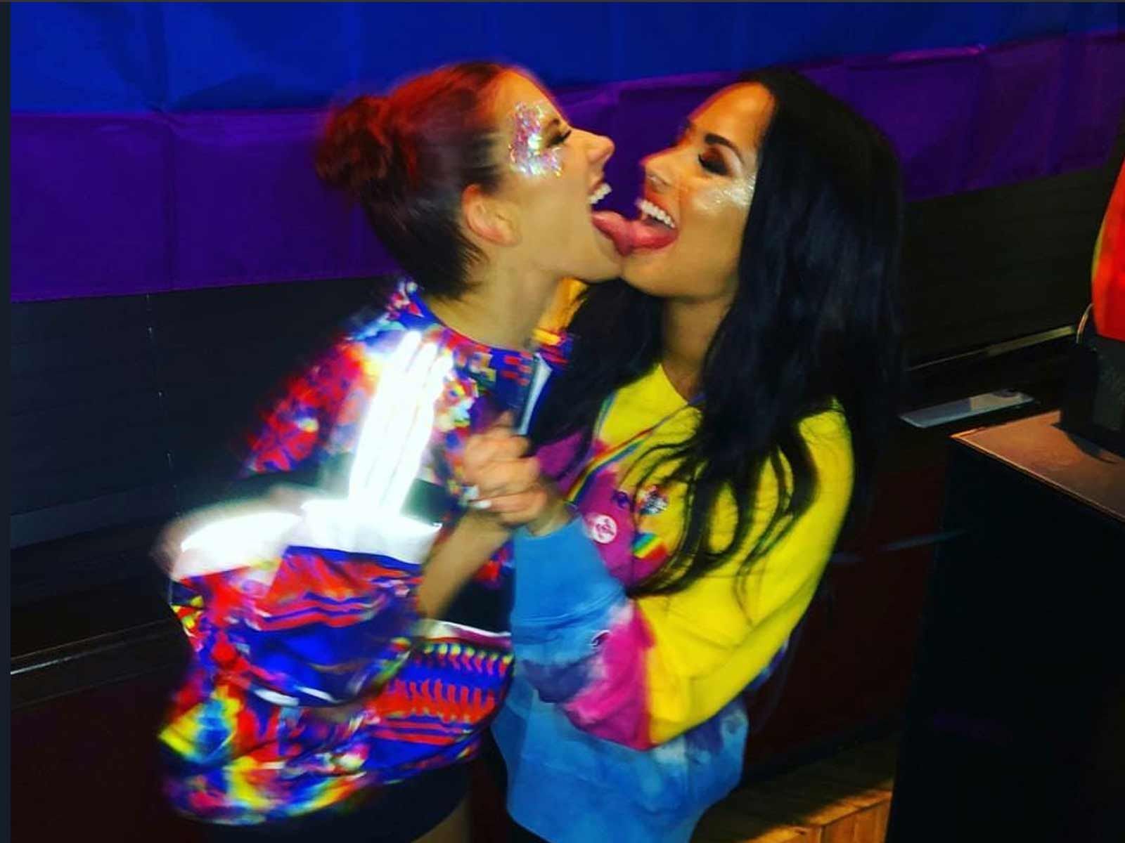 Demi Lovatos Sorry Not Sorry About Tonguing Her Backup Dancer
