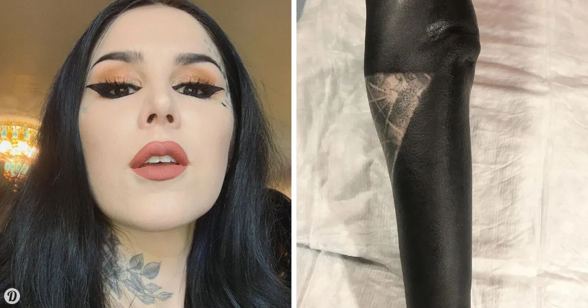 Kat Von D Shows Off Blackout Tattoo Sleeve