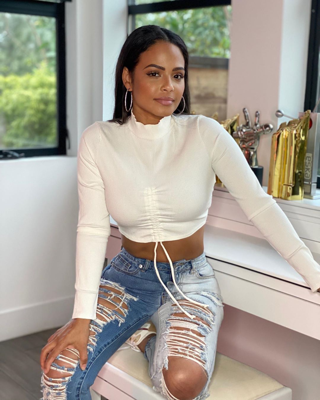 Christina Milian Cooks In Her Bra For Mouth Watering Kitchen Shots