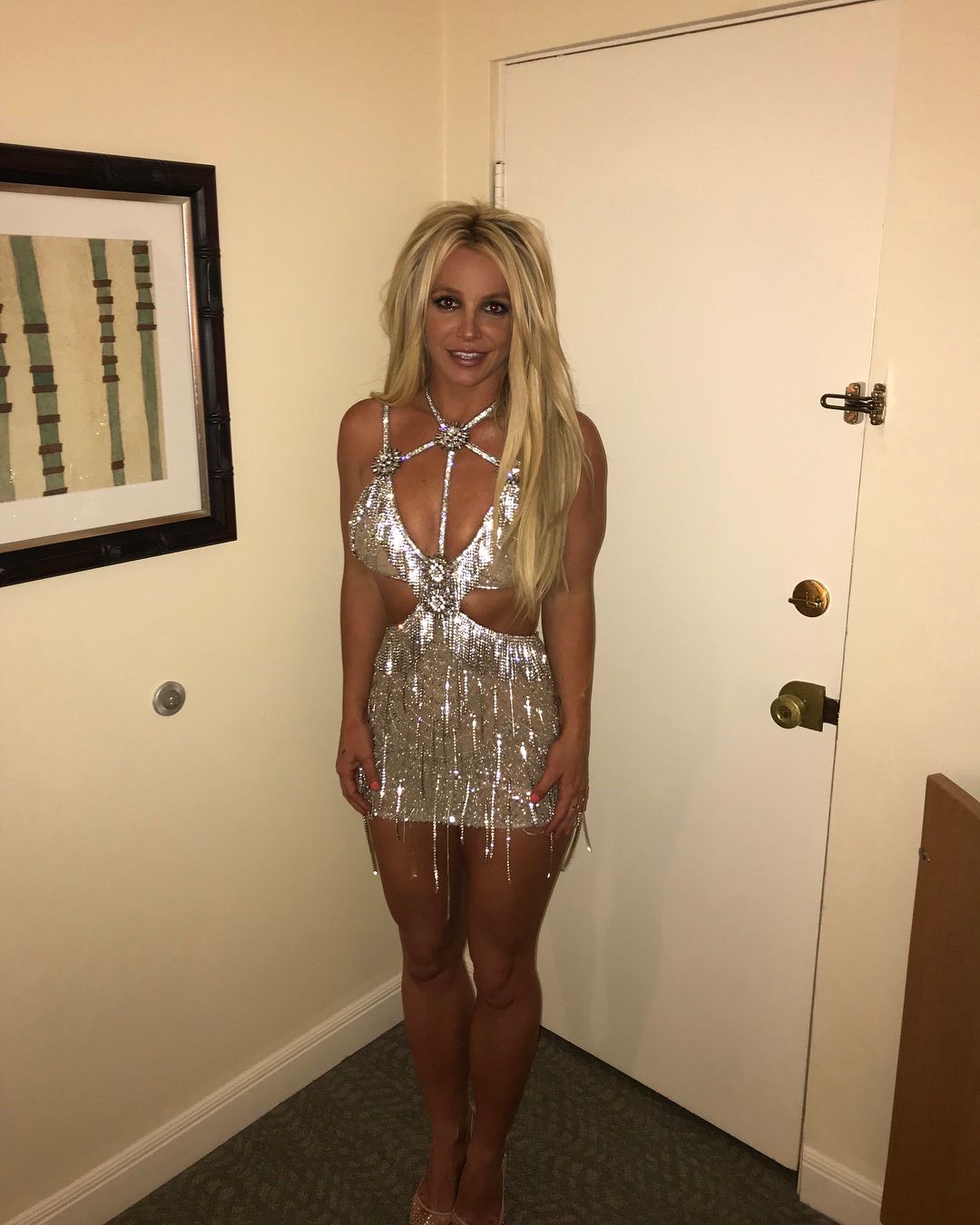 Britney Spears Celebrates COVID Vaccine In Tiny Top
