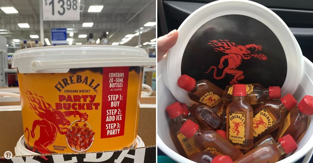 There's A Fireball Party Bucket Filled With 20 Mini