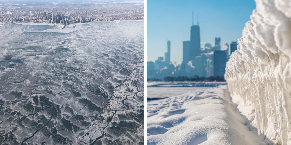 Photos Capture Intense Freezing Of Lake Michigan By Deadly Weather
