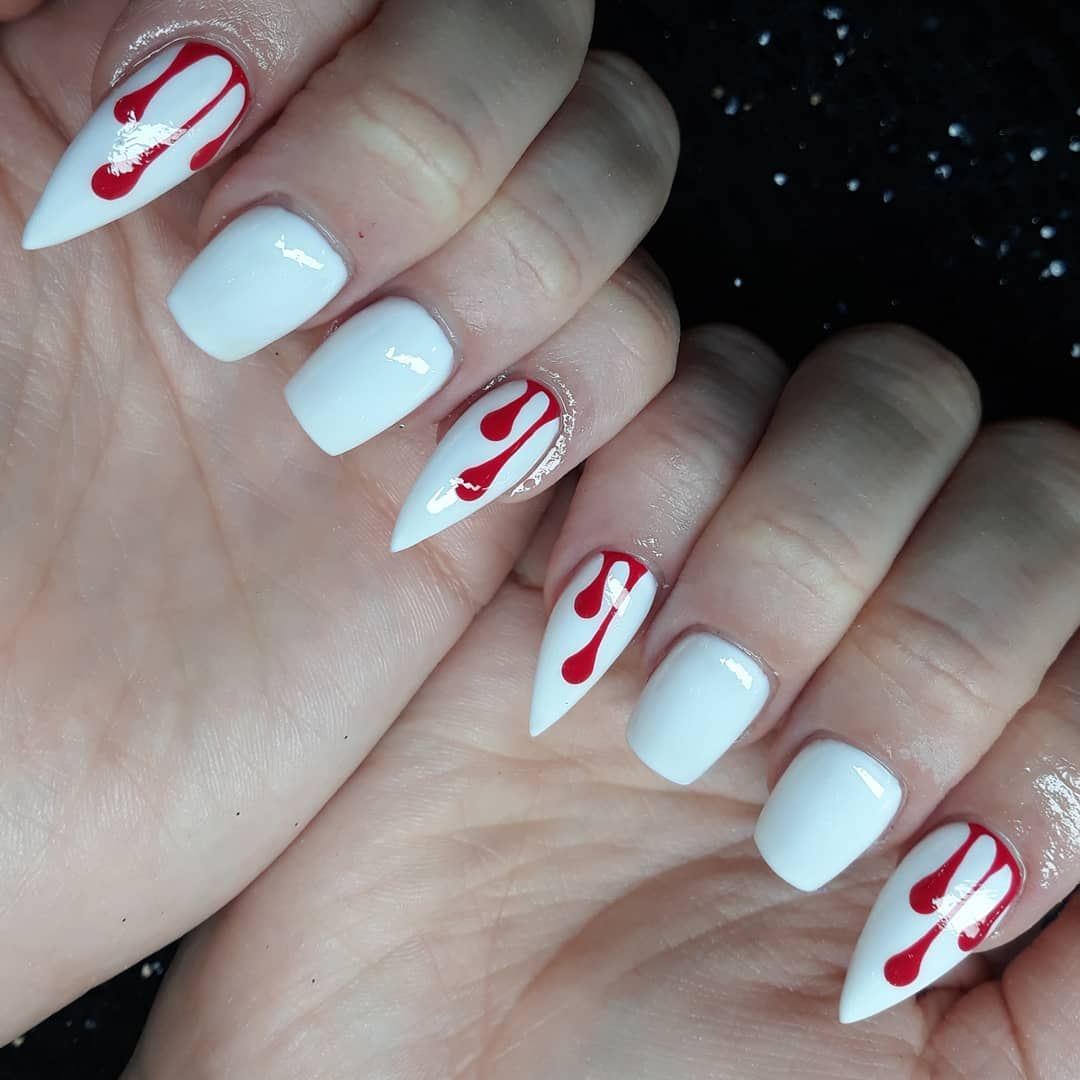 Bloody Vampire Fang Nails Could Not Be More Fang-Tastic For Halloween