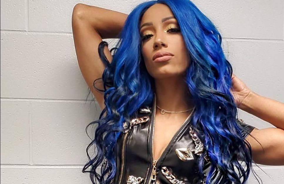 5. WWE Superstars Sasha Banks Action Figure with Blue Hair - wide 1