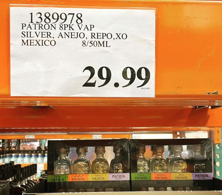 Costco's Variety Pack Of Mini Patron Tequila Bottles Will